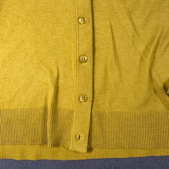 Candace Cameron Bure XS Green Button-Up Cardigan Ruffled Cuffs Lightweight - Picture 4 of 7